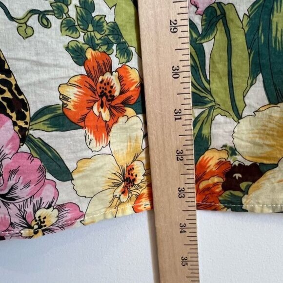 Le 31 Men’s Large Green Floral Hawaiian Camp Long Sleeve Button Down Shirt - Picture 10 of 11